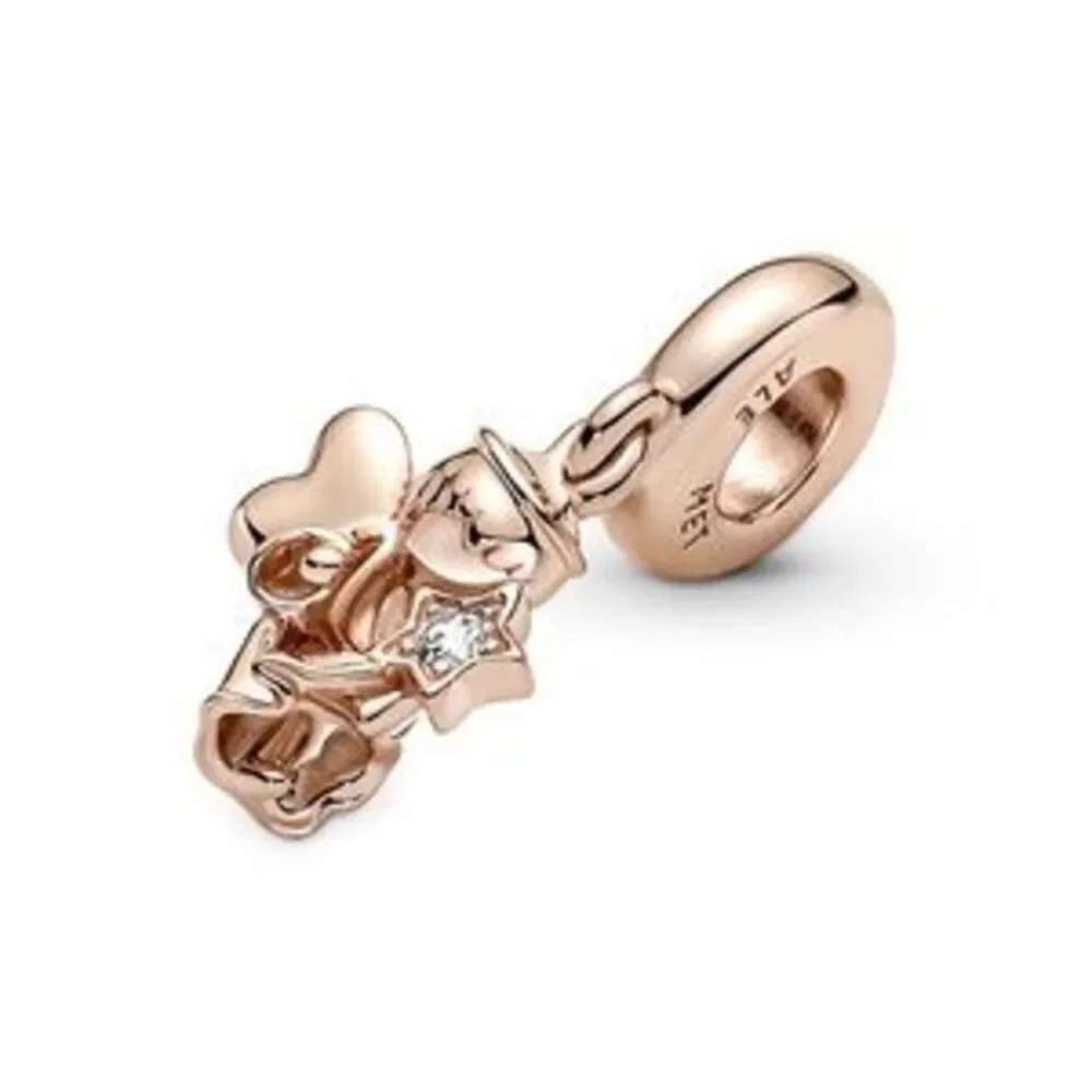 Rose Gold Angel Charm